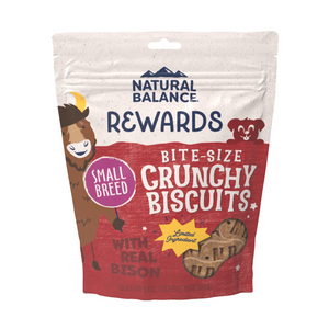 Natural Balance Rewards Crunchy Biscuits With Real Bison Small Breed  Dog Treats