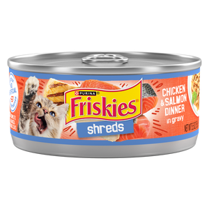 Friskies Savory Shreds Chicken And Salmon Dinner In Gravy Canned Cat Food