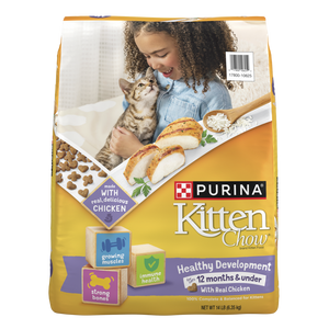 Purina Kitten Chow Kitten Food Healthy Development with Real Chicken Dry Kitten Food