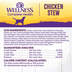 Wellness Grain Free Natural Chicken Stew with Peas and Carrots Wet Canned Dog Food