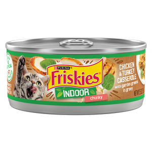 Friskies Selects Indoor Chunky Chicken and Turkey Casserole Canned Cat Food