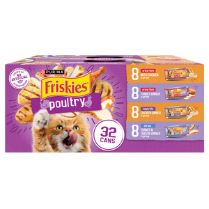 Purina Friskies Gravy Wet Cat Food Variety Pack, Poultry Shreds, Meaty Bits and Prime Filets