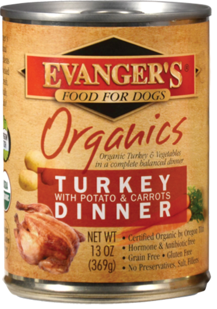 Evangers 100% Organic Turkey with Potato And Carrots Canned Dog Food