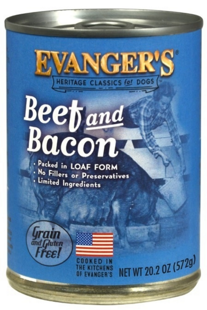 Evangers Classic Beef with Bacon Canned Dog Food