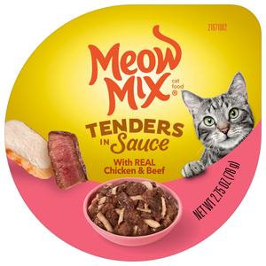 Meow Mix Tender Favorites Real Chicken and Beef in Gravy Cat Food Cups