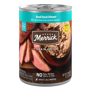 Merrick Grain Free 96% Real Duck Canned Dog Food