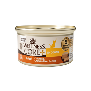 Wellness CORE Natural Grain Free Indoor Chicken and Chicken Liver Smooth Pate Wet Canned Cat Food