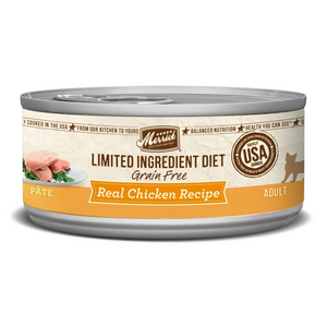 Merrick Limited Ingredient Diet Premium Grain Free And Natural Canned Pate Wet Cat Food, Chicken Recipe