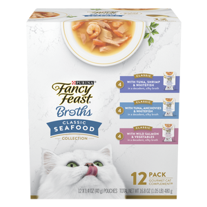 Fancy Feast Classic Broths Variety Pack Wet Cat Food
