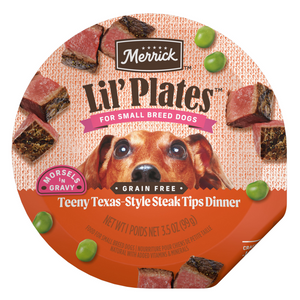 Merrick Lil' Plates Grain Free Texas Steak Tips Small Breed Adult Wet Dog Food