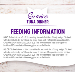 Wellness Natural Grain Free Gravies Tuna Dinner Canned Cat Food