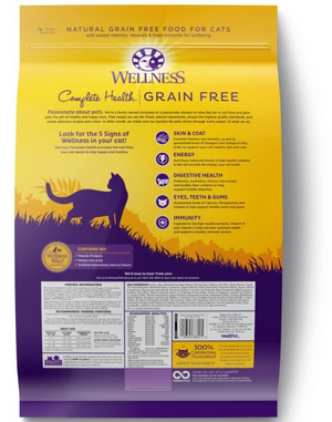 Wellness Complete Health Natural Indoor Adult Grain Free Salmon and Herring Dry Cat Food