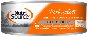 NutriSource Grain Free Pork & Pork Liver Select Canned Cat Food