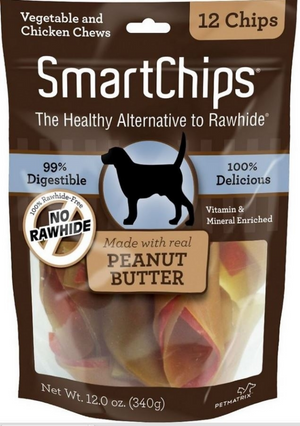 SmartBones SmartChips Peanut Butter Chews Dog Treats