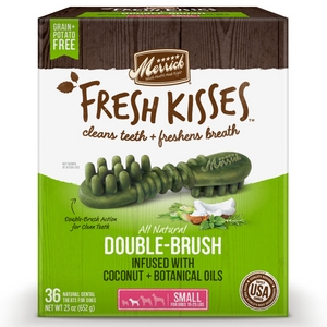 Merrick Fresh Kisses Coconut Oil and Botanics Dental Dog Chews Small