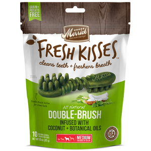 Merrick Fresh Kisses Dog Dental Treats Coconut Plus Botanical Oils Recipe Dog Treats for Medium Breeds