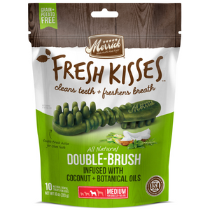 Merrick Fresh Kisses Coconut Oil and Botanics Dental Dog Chews Medium