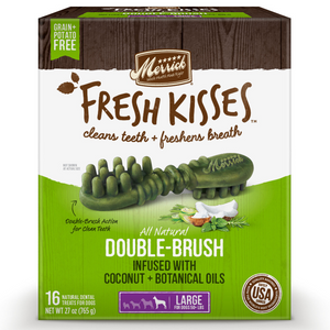 Merrick Fresh Kisses Coconut Oil and Botanics Dental Dog Chews Large