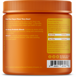 Zesty Paws Probiotic Bites with Digestive Enzymes Pumpkin Soft Chews for Dogs