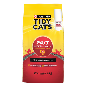 Tidy Cats Non Clumping Cat Litter, 24/7 Performance Multi Cat Litter Odor Control Formula
