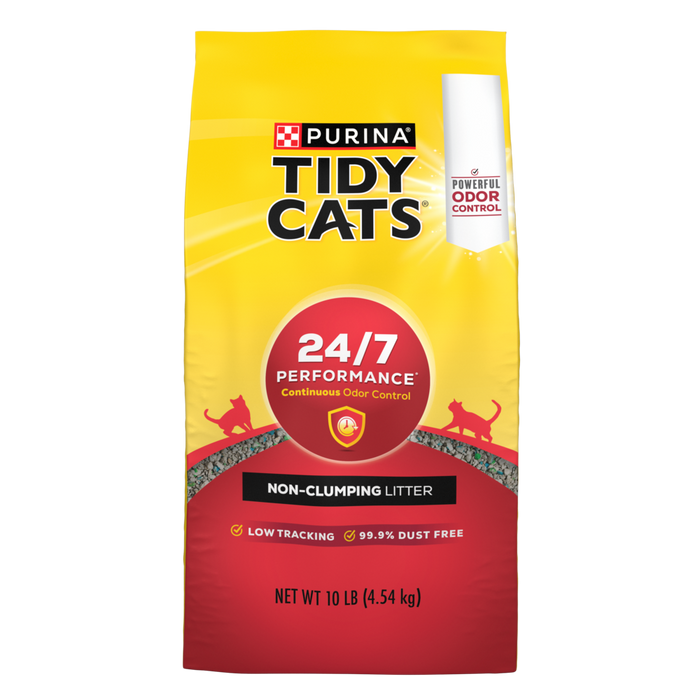 Tidy Cats Non Clumping Cat Litter, 24/7 Performance Multi Cat Litter Odor Control Formula